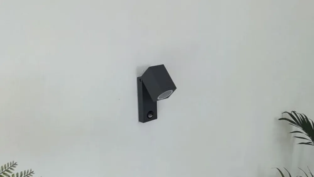 Lindby Væglampe Med Sensor > væglampe Othil, sensor, antracit, metal, IP44