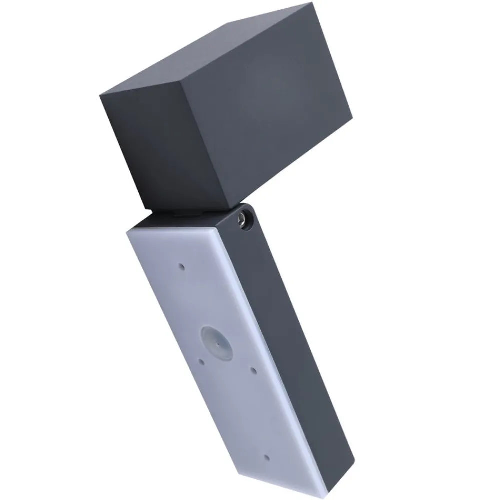 Lindby Væglampe Med Sensor > væglampe Othil, sensor, antracit, metal, IP44