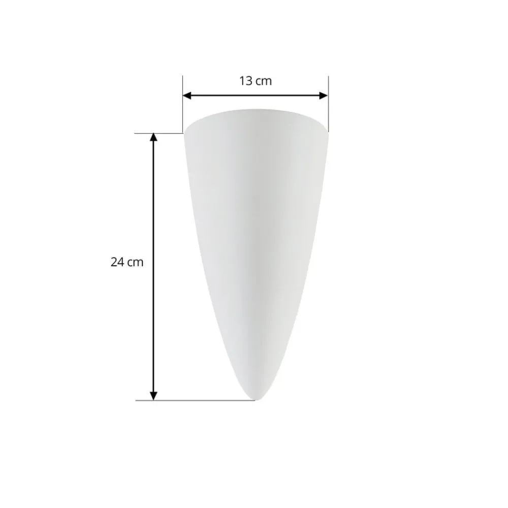 Lindby Væglamper|Væglamper > væglampe Pascali, højde 42 cm, hvid, gips