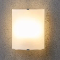 Lindby Gang|Pendellamper > væglampe Phil, hvid, glas, højde 21 cm, sæt med 3 stk