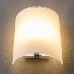 Lindby Gang|Pendellamper > væglampe Phil, hvid, glas, højde 21 cm, sæt med 3 stk