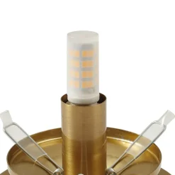 Lindby Væglamper|Væglamper > væglampe Piatra, opal/messing, glas, Ø 16 cm, G9