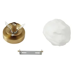 Lindby Væglamper|Væglamper > væglampe Piatra, opal/messing, glas, Ø 16 cm, G9
