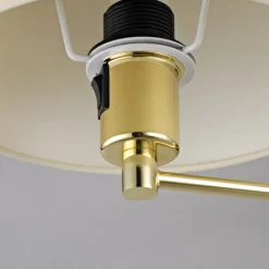Lindby Gang|Pendellamper > væglampe Pola, 30 cm, messing, udtrækkelig, tekstil