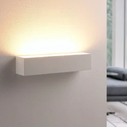 Lindby Væglamper|Væglamper > væglampe Santino, 35 cm, gips, G9, kan males