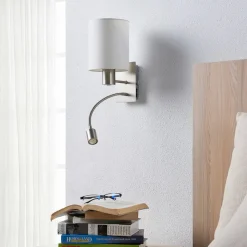 Væglamper|Væglamper ^ Lindby væglampe Shajan, sæt af 2, 29cm, E27, LED-læselampe