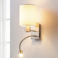 Væglamper|Væglamper ^ Lindby væglampe Shajan, sæt af 2, 29cm, E27, LED-læselampe