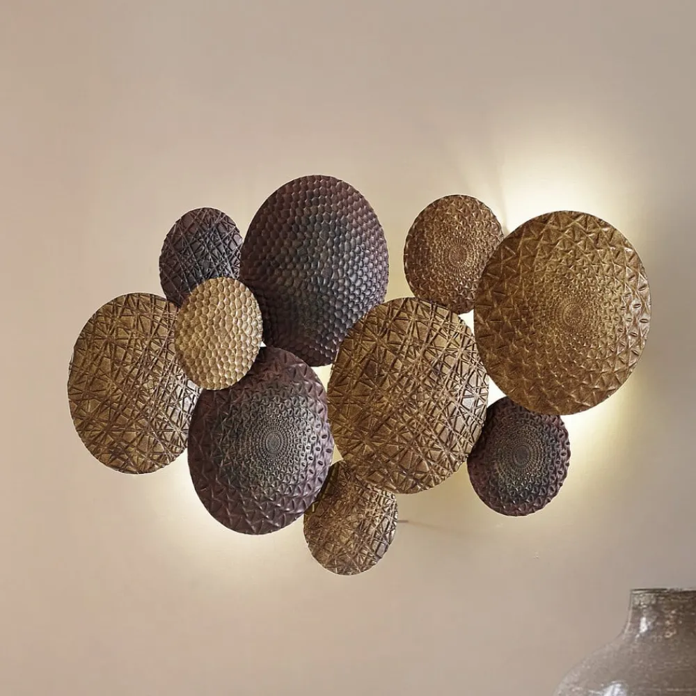 Lindby Gang|Væglamper > væglampe Soraya, guld/kobber, metal, 2 lyskilder, 51 cm