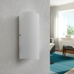 Lindby Væglamper|Væglamper > væglampe Tuli, 28 cm, glas, halvcirkelformet, E14