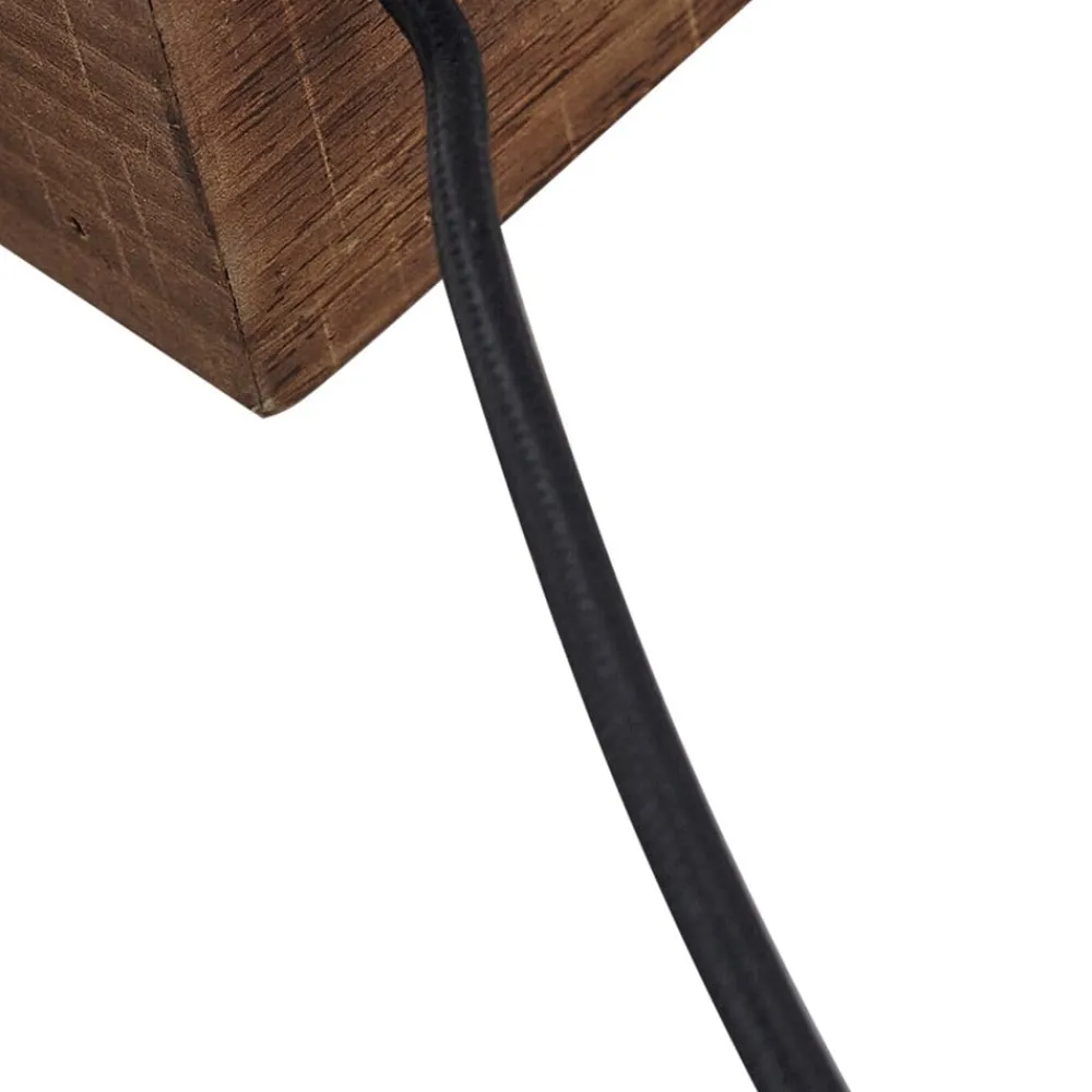 Væglamper ^ Lindby væglampe Vatana, træ, stik, USB-port, 80 cm