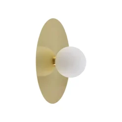 Væglamper|Væglamper ^ Lindby væglampe Zain, guld/hvid, glas, Ø 33 cm, G9