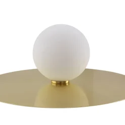 Væglamper|Væglamper ^ Lindby væglampe Zain, guld/hvid, glas, Ø 33 cm, G9