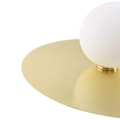 Væglamper|Væglamper ^ Lindby væglampe Zain, guld/hvid, glas, Ø 33 cm, G9