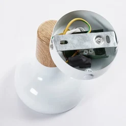 Lindby Gang|Væglamper > vægspot Fridolin, 14 cm, hvid, metal, afbryder