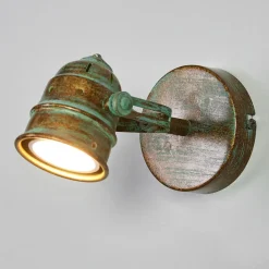Lindby Pendellamper|Væglamper > vægspot Leonor, grøn, metal, 1 lyskilde, 9,5 cm