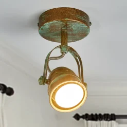 Lindby Pendellamper|Væglamper > vægspot Leonor, grøn, metal, 1 lyskilde, 9,5 cm