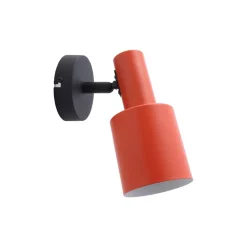 Lindby Væglamper|Spotlights > vægspot Ovelia, orange/sort, metal, E27