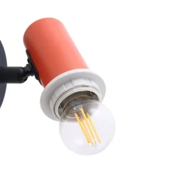 Lindby Væglamper|Spotlights > vægspot Ovelia, orange/sort, metal, E27