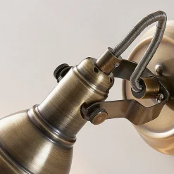 Lindby Loftlamper|Pendellamper > vægspot Perseas, antik messing, metal, 16 cm, GU10