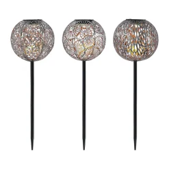 Lindby Dekorationsbelysning|Solcellelamper > Vilani LED-solcellelampe i sæt med 3 stk.
