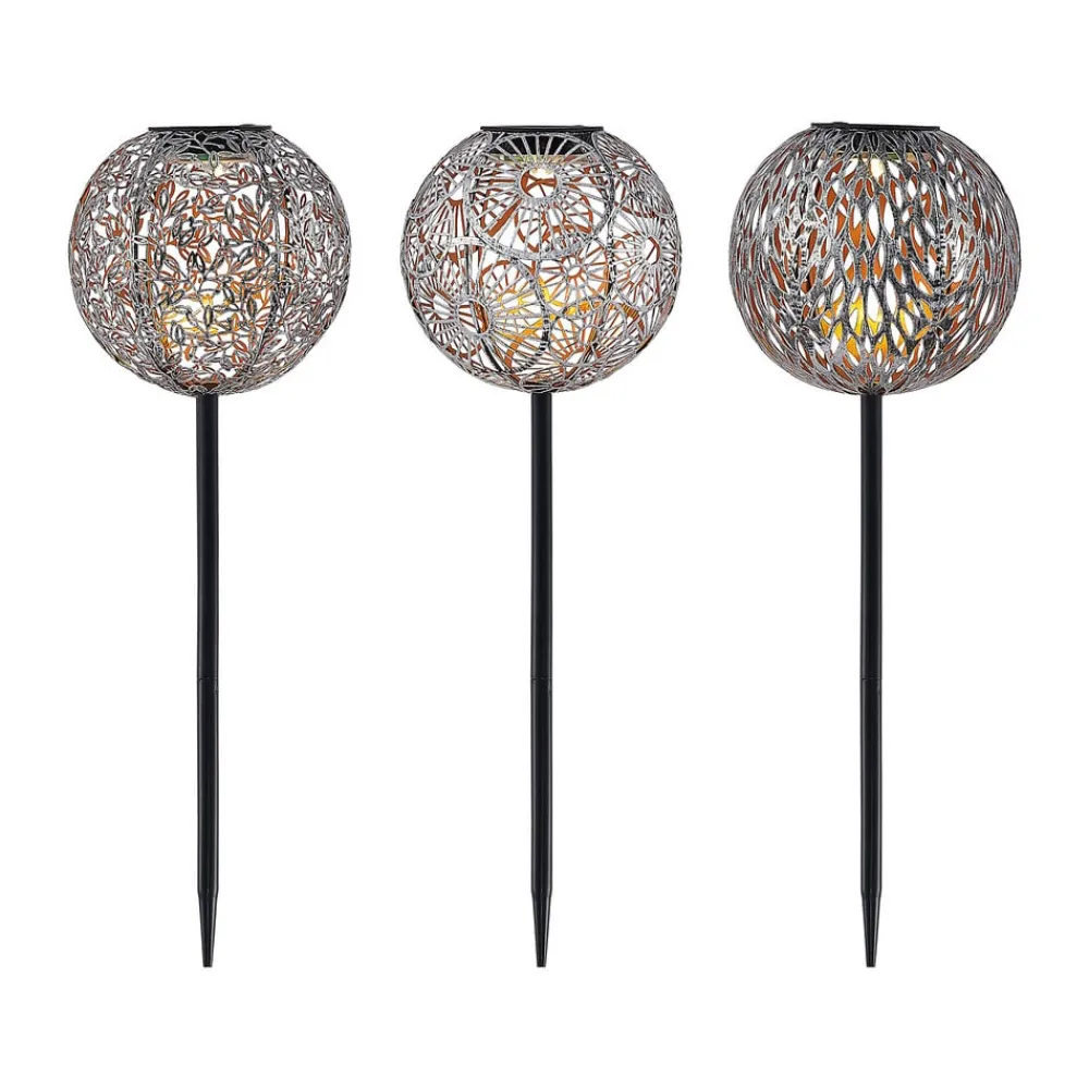 Lindby Dekorationsbelysning|Solcellelamper > Vilani LED-solcellelampe i sæt med 3 stk.