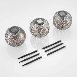 Lindby Dekorationsbelysning|Solcellelamper > Vilani LED-solcellelampe i sæt med 3 stk.