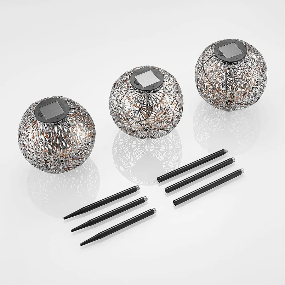 Lindby Dekorationsbelysning|Solcellelamper > Vilani LED-solcellelampe i sæt med 3 stk.