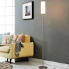 Lindby Gang|Gulvlamper > Vinsta gulvlampe, højde 153 cm, hvid, glas, metal