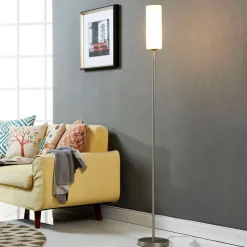 Lindby Gang|Gulvlamper > Vinsta gulvlampe, højde 153 cm, hvid, glas, metal