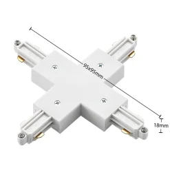 Lindby Skinnesystem > X-connector Linaro, hvid, 1-faset system