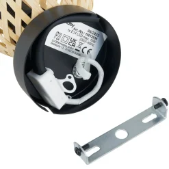 Spotlights ^ Lindby Youstin loftspot, Ø 12,5 cm, bambus, E14