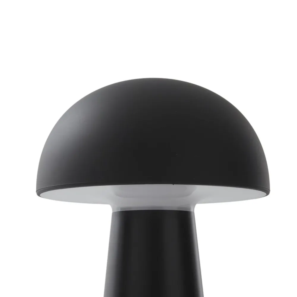 Lindby Dekorationsbelysning|Bordlamper > Zyre LED genopladelig bordlampe, sort, IP44, touchdæmper