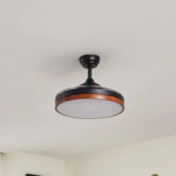 Lindby Loftventilatorer > Lindy LED-loftventilator Oras, sort, DC, støjsvag, 107 cm