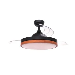 Lindby Loftventilatorer > Lindy LED-loftventilator Oras, sort, DC, støjsvag, 107 cm