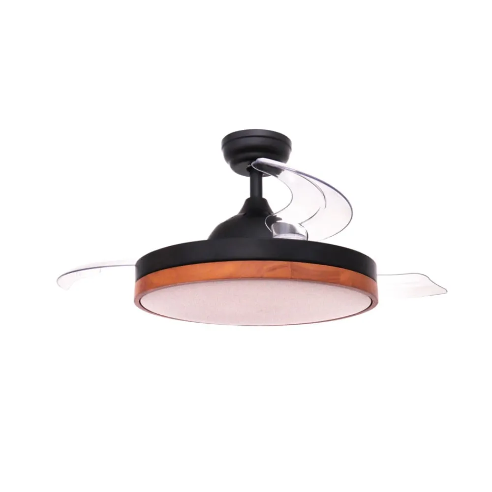 Lindby Loftventilatorer > Lindy LED-loftventilator Oras, sort, DC, støjsvag, 107 cm