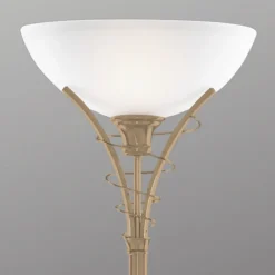 Searchlight Gulvlamper|Gulvlamper > LINEAS tidløs gulvlampe, patineret messing