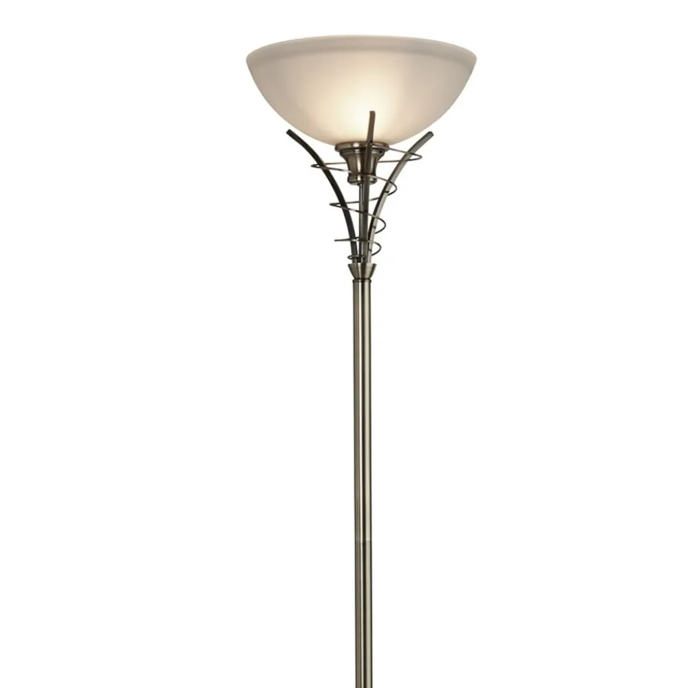 Searchlight Gulvlamper|Gulvlamper > LINEAS tidløs gulvlampe, patineret messing