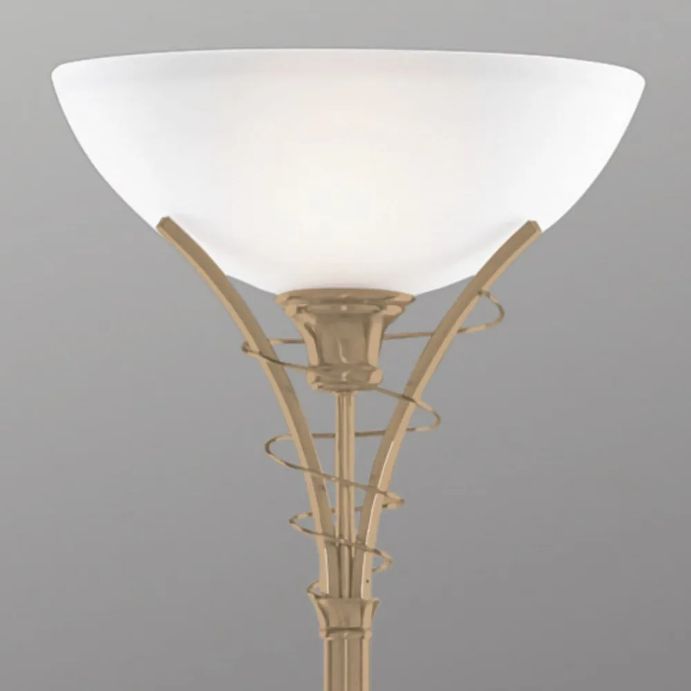 Searchlight Gulvlamper|Gulvlamper > LINEAS tidløs gulvlampe, patineret messing
