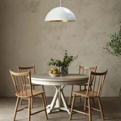 ROYALTECH Pendellamper > Lipeo hængelampe, hvid/guld, Ø 40 cm, metal, E27