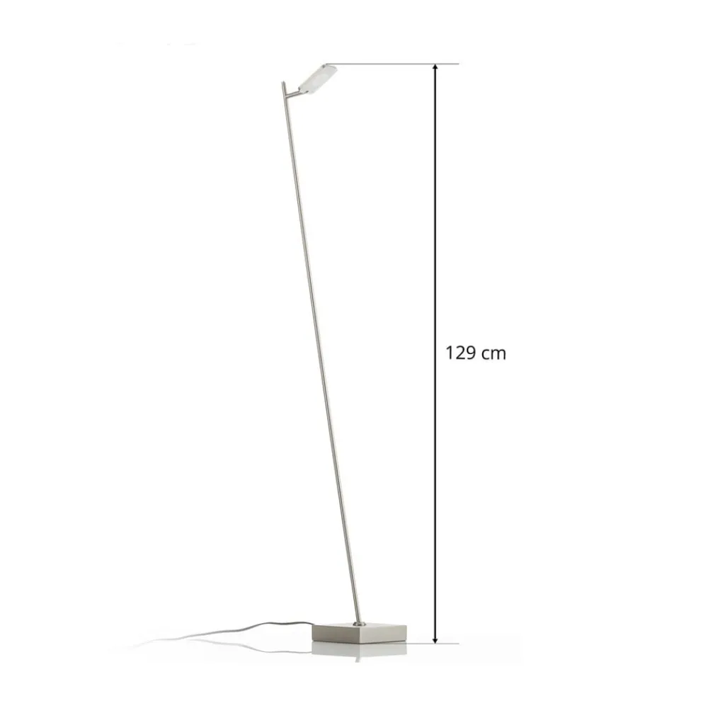 Gulvlamper ^ Freelight lock LED-gulvlampe, 1 lyskilde, stålfarvet