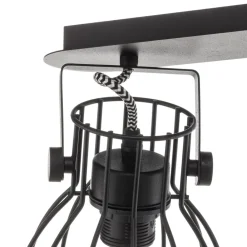 TK Lighting Loftlamper > Loftlampe Alano, sort, 2 lyskilder