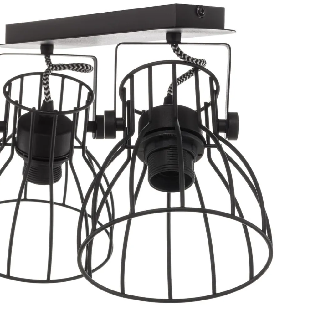 TK Lighting Loftlamper > Loftlampe Alano, sort, 2 lyskilder