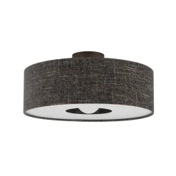 Nowodvorski Lighting Loftlamper > Loftlampe Amarela M, sort melange, tekstil, E27