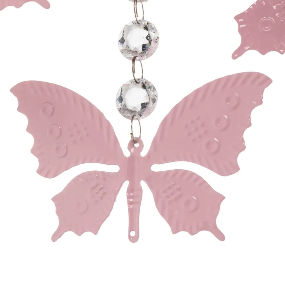 Eko-Light Loftlamper > Loftlampe Angelica i pink med sommerfugle