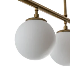 Opviq Gang|Loftlamper > Loftlampe Atmaca, 3 lyskilder, antik guld, glas, 60 cm