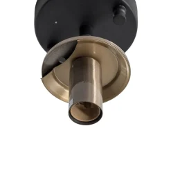 Loftlamper|Loftlamper ^ Opviq Loftlampe Atmaca, 1 lyskilde, sort, glas, Ø 15 cm