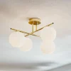 Domiluce Gang|Loftlamper > Loftlampe Aurora, guld, Ø 50 cm, 4 lyskilder, glas, E14