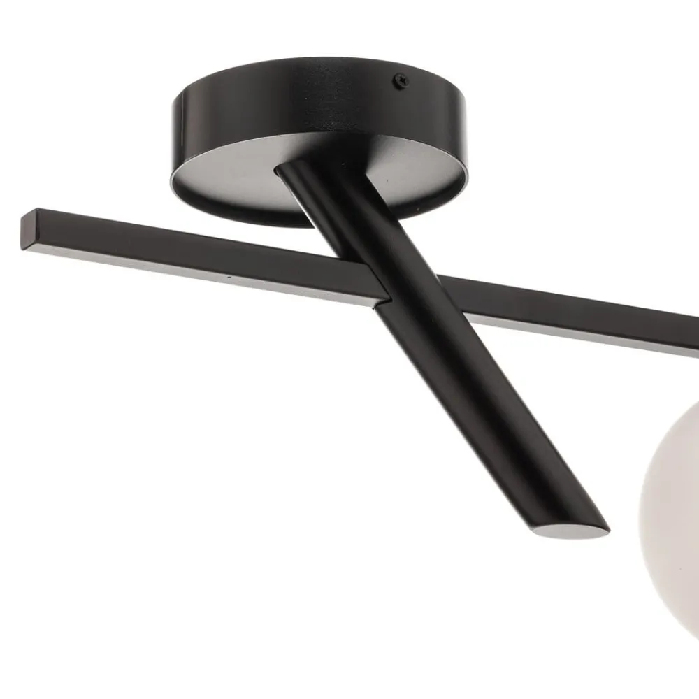 SIGMA Loftlamper > Loftlampe Baleo, sort/opal, 2 lyskilder