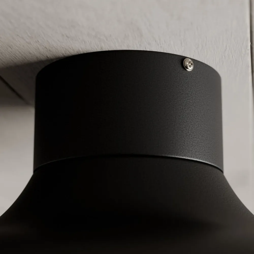 Loftlamper ^ Luminex Loftlampe Basca, udvendig sort, indvendig guld