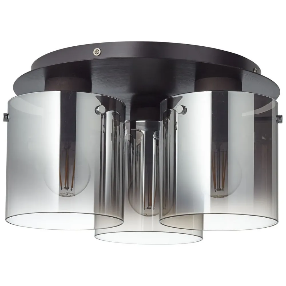 Loftlamper ^ Brilliant Loftlampe Beth med røgglas, 3 lyskilder
